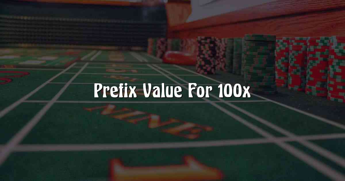 Prefix Value For 100x